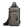 Exclusivo transfronterizo para nueva bolsa de pecho multifuncional para hombre, bolsa de hombro casual, bolsa de mensajero, bolsa de pecho con carga USB, mochila antirrobo