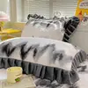 Fundas de almohada de terciopelo de leche, engrosadas para invierno y forradas de forro polar, juego de dos, 48X74cm, funda de almohada para adulto, individual de forro polar coral