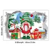 Adesivos de Parede Decorativos de Natal Transfronteiriços Desenho Animado Papai Noel Quarto Quarto de Crianças Adesivos Decorativos PVC Autoadesivo
