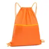 Mochila Deportiva Multifuncional, Viajes al Aire Libre Fitness, Mochila Sencilla de Color Sólido, Bolso Casual de Moda con Cordón