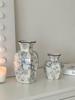 Arte Novo Estilo Chinês Azul e Branco Porcelana Cerâmica Vaso Ornamentos Sala de Estar Arranjo de Flores Hidroponia High-end Luz Luxo Ornamentos Decoração