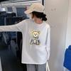 Ropa de moda para mujer, nueva camiseta de manga larga de primavera 2023, camiseta básica estampada de estilo coreano para mujer, ropa de estudiante de talla grande