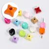 Estrellas acrílicas amor cuadrado cuentas sueltas cuenta con agujero pasante pulsera cadena para teléfono móvil llavero accesorios DIY