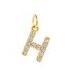 Letras Inglesas Micro-Pavé de Zirconia de Venta Caliente Europea y Americana Accesorios de Joyería DIY Colgante Colgante con Conservación de Color Oro 14K