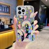 Funda de Corazón Arcoíris para iPhone 17 Pro Cubierta Protectora Espejo de Maquillaje Funda para Teléfono Iphone16/15 Venta al por Mayor de Fábrica