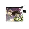 Nuevo Monedero de Jojo's Bizarre Adventure Bolsa para Monedas con Cremallera de Dibujos Animados Linda Bolsa Pequeña de Almacenamiento para Estudiantes Venta al por Mayor