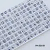 Rinestones para Uñas Dongzhou Corazón de Melocotón 5.5MM Base Puntiaguda Rinestones de Vidrio de Forma de Corazón de Colores Accesorios para Joyería DIY Decoración de Uñas Rinestones