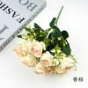 Ramo de Rosas Pequeñas de 10 Cabezas Simuladas, Accesorios para Fotografía de Boda, Flores Decorativas, Accesorios de Mesa de Flores Falsas para el Hogar