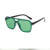 Gafas de Moda Retro de Doble Puente Gafas de Sol Marinas Unisex Personalizadas Casuales Parasol Gafas de Sol para Exterior