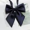 Camisa Uniforme Accesorios de Ropa de Marinero JK Color Puro Raíz de Pluma Brillante Día Pajarita Biselada Estilo Preppy Lazo