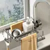 Estante para Grifo de Cocina, Cesta Drenaje para Trapo y Esponja, Estante para Fregadero, Fregadero Fregadero, Estante Multifuncional para Toallas