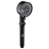 Cabezal de Ducha Presurizado Negro Aspersor de Ajuste de Cinco Velocidades Baño Ducha Calentador de Baño Set de Cabezal de Ducha de Lluvia Presurizado