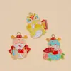 Colgante Dios de la Fortuna Serpiente Pequeña Creativo Hecho a Mano DIY Accesorios de Pegamento de Crema Resina Charms para Zuecos Kit de Materiales para Joyería