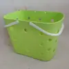 Cesta de baño portátil de plástico cesta de almacenamiento para lavado de baño de plástico cesta de almacenamiento hueca cesta de almacenamiento portátil cesta de baño