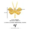 2026 Nuevo Modelo Lujo Ligero Vintage Retro Gama Alta Cadena para Clavícula de Libélula con Diamantes Completos Collar Dorado Arena Regalo para Novia