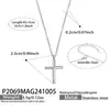 Xinyixin Joyería Ins Creativo Sarja Cruz Colgante de Circonita Collar Nicho Superpuesto Cadena para Clavícula de Acero de Titanio