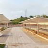 Guangdong paisagem hospital comunidade estacionamento galpão haste de tração oblíqua simples e dupla toldo de proteção solar estrutura de membrana de aço para carregamento de veículo elétrico