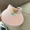Nuevo sombrero de sol de oso para niños y niñas, sombrero de playa con protección solar para exteriores, bonito sombrero de verano para niños, venta al por mayor