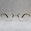 3108 Marco de Gafas Retro de Aleación Ultraligero Artístico para Miopía Marco de Gafas Ovalado Pequeño Retro para Mujer Montura Completa Cuadrada Gafas para Hombre