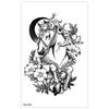 Fábrica direta novos adesivos de tatuagem de meio braço Europa e Estados Unidos cross-border grimace palhaço rainha Nine-Tailed Fox adesivos de tatuagem impermeáveis