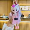 Bonita e ingeniosa muñeca de vestir articulada con llavero de Barbie móvil, colgante de bolso escolar con forma de corazón para niña, regalo exquisito