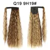 Xuchang Venta al por mayor Cinta Mágica Permanente de Maíz Cola de Caballo Peluca Cabello Largo Rizado para Mujeres Europeas y Americanas Extensiones de Cabello Rizado de Lana Cola de Caballo Trenza