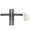 Cerradura de puerta de vidrio muy estrecha Manija negra para inodoro Manija de cocina para inodoro Plástico Acero Manija de cerradura de puerta de acero Cerradura de manija de pestillo simple Universal