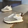 Zapatos Forrest Gump 2024 otoño e invierno nuevos zapatos de papá transpirables perforados de tendencia juvenil de color a juego, zapatos casuales antideslizantes retro