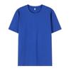 Algodão Crew Neck T-Shirt personalizado roupas de trabalho cor sólida manga curta camisa de publicidade algodão solto masculino e feminino logotipo de impressão do grupo