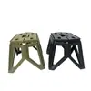 Taburete Plegable para Acampar al Aire Libre, Taburete de Pesca, Taburete de Plástico Portátil, Taburete Pequeño Plegable con Almacenamiento