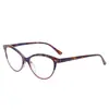 Óculos de Leitura para PC Cor Tartaruga Armação Oval Cat-Eye para Mulheres, Armação Pequena, Podem Ser Personalizados com Lentes de Alta Graduação, Óculos com Filtro de Luz Azul, Cat-Eye Dobrável