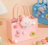 Bolso de Fieltro de Celebridad de Internet, Bolsa de Regalo de Alta Gama, Bolso Tote Pequeño de Fieltro de Dibujos Animados, Bolso de Mano Souvenir de Luna Llena