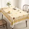 Mantel de dibujos animados, impermeable y a prueba de aceite, mantel estilo crema sin lavado, cubierta de PVC para mesa de comedor y mesa de café, tapete lindo para jardín de infantes