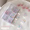 Ornamentos de Glitter para Nail Art 6 Compartimentos Lantejoulas Estrela Mini Macaron Coração Pentagrama Decorações Ultra Finas de Adesivos para Unhas