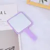 Espejo de Maquillaje de Mano al por Mayor para Uso en Casa y Dormitorio, Espejo Pequeño para Niñas y Estudiantes, Espejo Portátil con Mango para Retoques durante la Clase