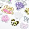 Etiquetas Adhesivas Bordadas por Computadora Serie de Pegatinas de Tela Bordadas de Dibujos Animados Unicornio Pegatinas DIY Pegatinas de Parche Conejo Lazo