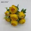 Simulação Buquê de Peônia Coroa de 7 Cabeças Cerimônia de Casamento Decoração de Arco Guia de Caminho Flores Artificiais Flores de Seda Materiais para Arranjo Floral Caseiro Multicolor