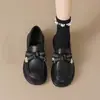 Mocasines 2026 Otoño Nuevo Suela Blanda Versátiles para Viajar Zapatos de Una Sola Pieza Lazo Estilo JK Británico Zapatos Pequeños de Piel para Mujer