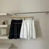Falda Blanca Corta de Línea A con Volantes y Adorno de Encaje, Estilo Coreano de Verano 2026, Cintura Alta, Adelgazante, para Mujer