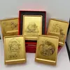 Adorno de marco de fotos de escritorio temático de zongzi del Festival del Bote del Dragón de oro puro 999, recuerdo, regalo promocional para transmisión en vivo, venta al por mayor