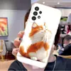 Adecuado para funda de teléfono S25ULTRA TPU suave A54 A17 gato rezando S26PLUS lindo A90 cubierta protectora A07