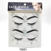 Adhesivos luminosos de acrílico de diamante para ojos, 3 pares, adhesivos para ojos, adhesivos para cejas, adhesivos de diamante para ojos, adhesivos luminosos para la cara, adhesivos de maquillaje para la cara para baile de fiesta