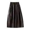Falda de mujer moderna y elegante, nuevo modelo otoño e invierno 2026, de cintura alta, adelgazante, de longitud media, falda de línea A elegante y versátil, de moda