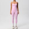 Nueva Ropa de Yoga con Espalda Cruzada de Color Sólido para Belleza, Mallas con Bolsillo en la Cadera, Traje Deportivo, Tela Cloud Sense de Secado Rápido, Ropa de Fitness para Mujer