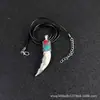 Collar Vintage Audaz Diente de Lobo para Hombre, Colgante Personalizado de Diente de Perro, Colgante de Acero Inoxidable Estilo Americano, Accesorio Punk