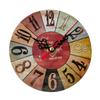 Reloj de péndulo de escritorio simple mini sin marco tablero de densidad de imagen redondo pequeño reloj de pared regalos de empresa 0961