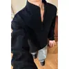 Moletom Cleanfit com Meio Zíper e Gola Alta em Espinha de Peixe para Homens e Mulheres, Estilo Primavera, Jaqueta Retro Americana