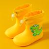 Botas de Lluvia Impermeables para Niños Dibujos Animados Niños y Niñas Cubrezapatos de Bebé Zapatos Medianos y Grandes Niños Cordón Antideslizante Botas de Lluvia Zapatos de Goma Ligeros