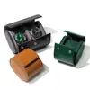 Caja de almacenamiento para relojes de PU, cuero de alta gama, diseño simple, unisex, portátil, adecuada para viajes, caja de exhibición para relojes mecánicos, joyero