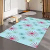 Tapete Minimalista Moderno para Sala de Estar, Tapete de Veludo Cristal para Mesa de Centro, Tapete de Luxo Leve de Alta Qualidade com Padrão de Folhas para Quarto ao Lado da Cama